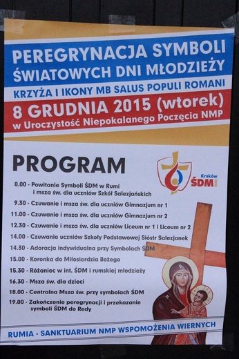 Symbole ŚDM u rumskich salezjanów