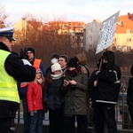 Protest mieszkańców Górki Narodowej