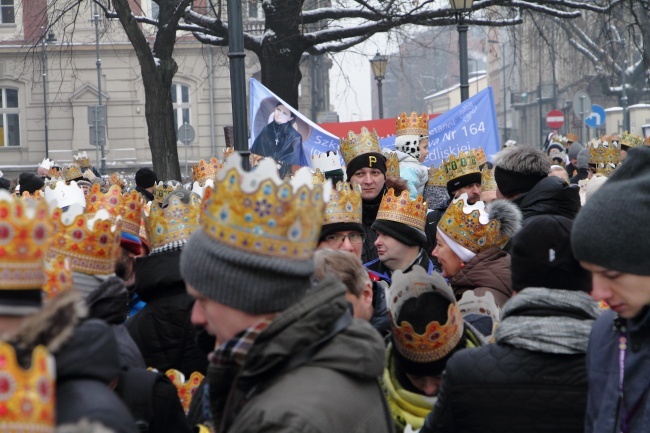 Krakowski Orszak Trzech Króli 2016 - człony niebieski i zielony