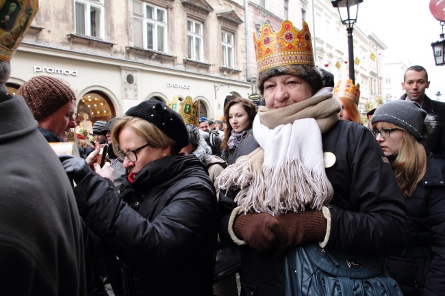 Krakowski Orszak Trzech Króli 2016 - człony niebieski i zielony