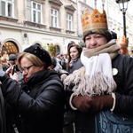 Krakowski Orszak Trzech Króli 2016 - człony niebieski i zielony