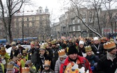 Krakowski Orszak Trzech Króli 2016 - człony niebieski i zielony