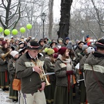 Krakowski Orszak Trzech Króli 2016 - człony niebieski i zielony