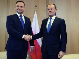 Duda i Tusk na wspólnej konferencji prasowej