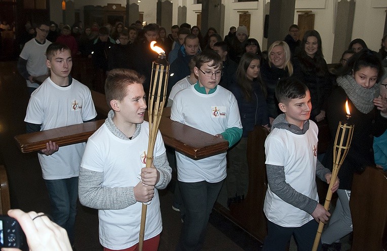 Symbole ŚDM w Białogardzie