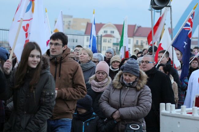 Znak ŚDM w Słubicach