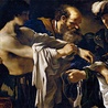 Guercino (Giovanni Francesco Barbieri) „Powrót syna marnotrawnego”  olej na płótnie, 1619 Muzeum Historii Sztuki, Wiedeń