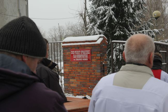 Znaki ŚDM w DPS-ie w Zielonej Górze