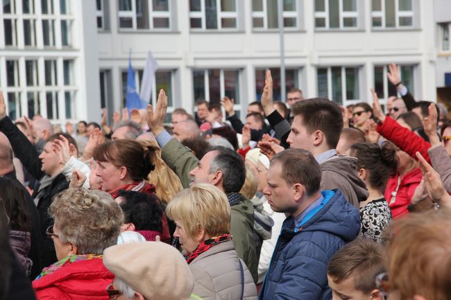 Koronka na koszalinskim rynku