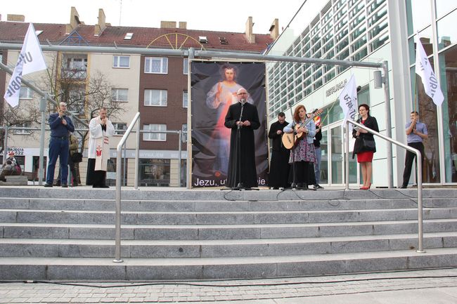 Koronka na koszalinskim rynku