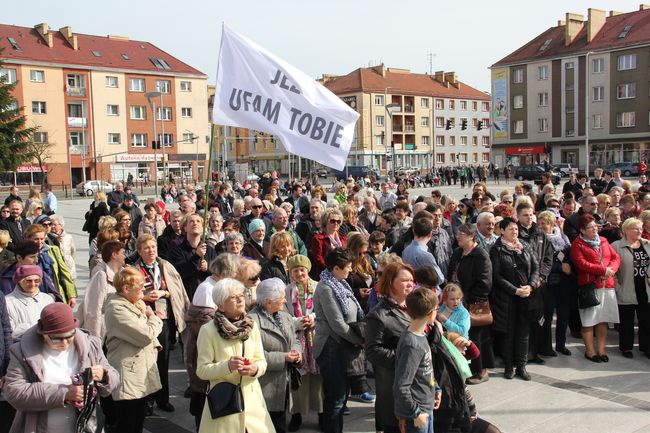 Koronka na koszalinskim rynku