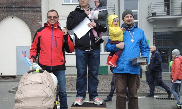 Podium ojcowskich liderów wyścigów