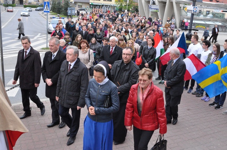 Limanowa - znaki ŚDM