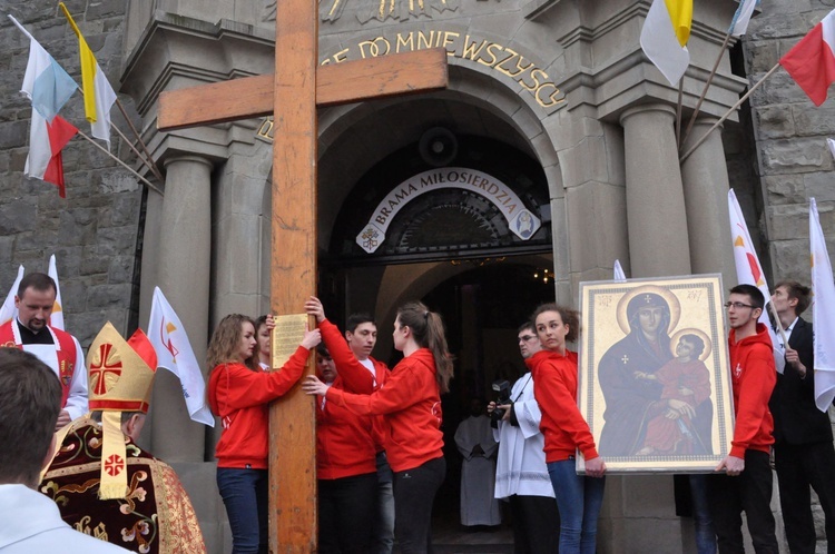 Limanowa - znaki ŚDM