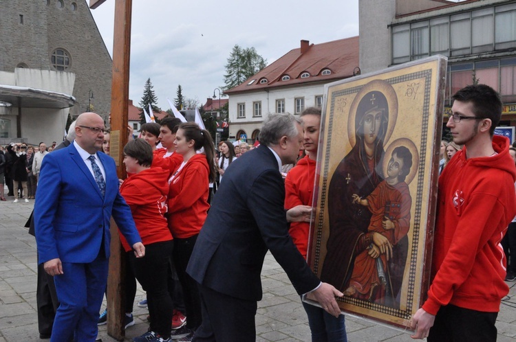 Limanowa - znaki ŚDM