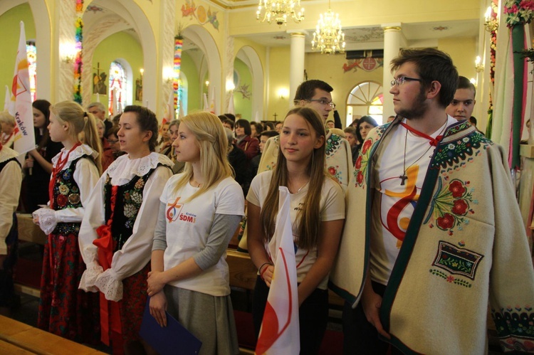 Symbole ŚDM w Kamienicy