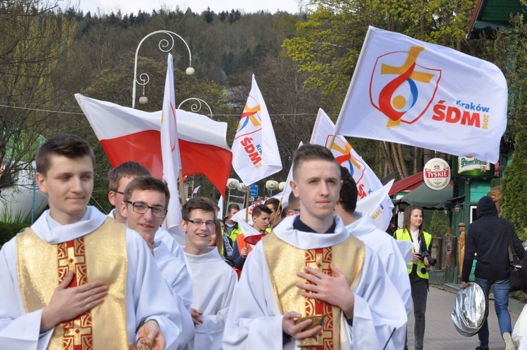 Znaki ŚDM w Krynicy - Zdroju