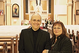 Roberto Marini z żoną.