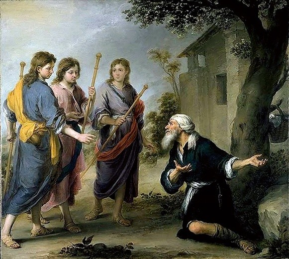 Bartolomé Esteban Murillo
Abraham i trzej aniołowie 
olej na płótnie, 1667
Narodowa Galeria 
Kanady, Ottawa