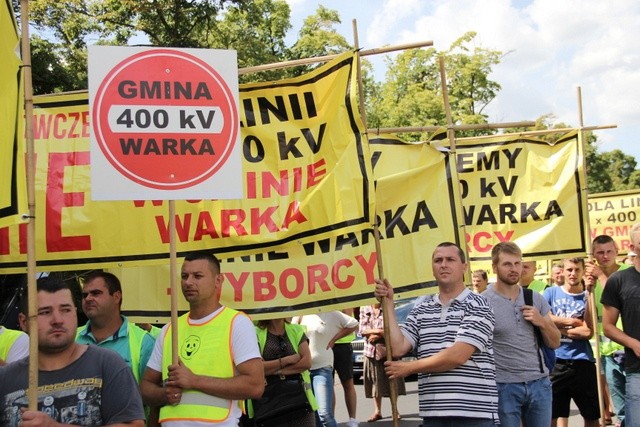 Mieszkańcy Warki i Chynowa chcą zmiany przebiegu inwestycji