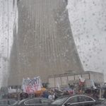 Protest przy Elektrowni Opole