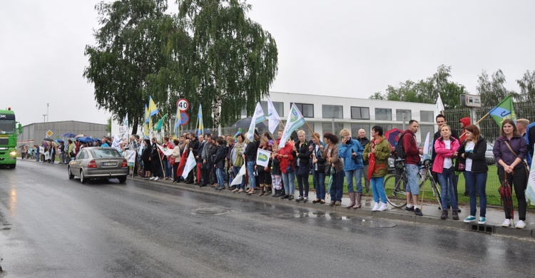 Protest przy Elektrowni Opole