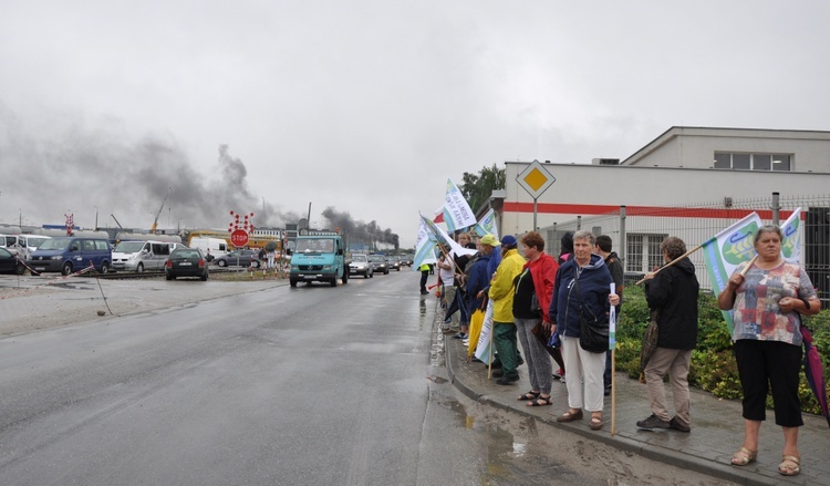 Protest przy Elektrowni Opole