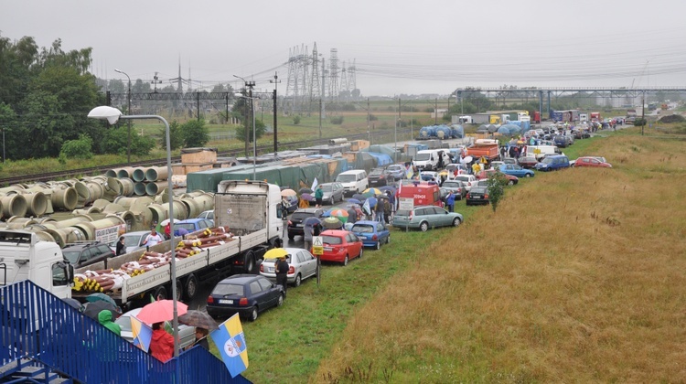 Protest przy Elektrowni Opole