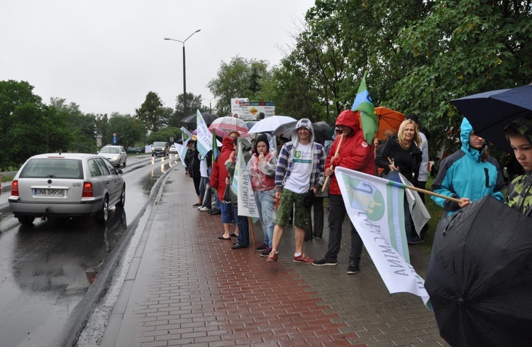 Protest przy Elektrowni Opole