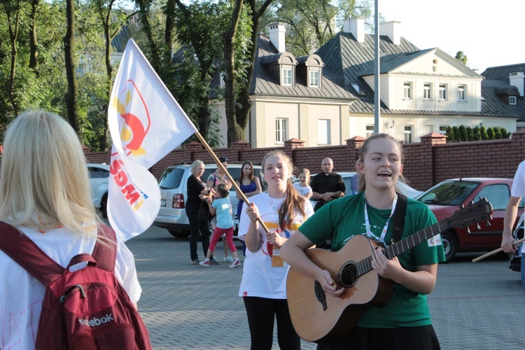 Powitanie włoskich pielgrzymów w Łowiczu