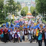 Powitanie 25. Pielgrzymki Diecezji Bielsko-Żywieckiej na Jasnej Górze - grupy hałcnowskie