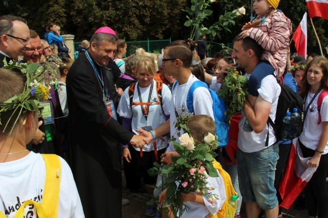 Powitanie 30. Pieszej Pielgrzymki Andrychowskiej na Jasnej Górze