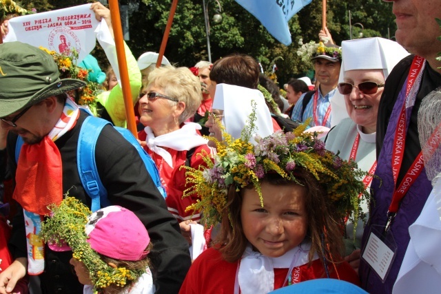 Powitanie 25. Pieszej Pielgrzymki Cieszyńskiej na Jasnej Górze