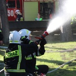 Pożar kościoła w Jawiszowicach - ćwiczenia strażaków