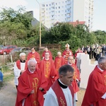 Uroczystość poświęcenia i wmurowania kamienia węgielnego w Gdyni-Witominie