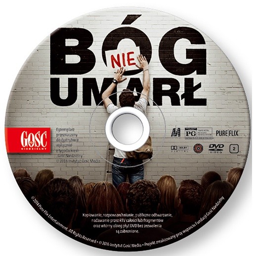 Bóg nie umarł, rok prod. 2014,
reż. Harold Conker. Wykonawcy: Kevin Sorbo,  Shane Harper, 
David A.R. White, Dean Cain.