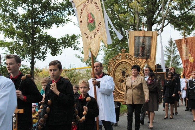 Powitanie ikony MB Częstochowskiej w Skułach