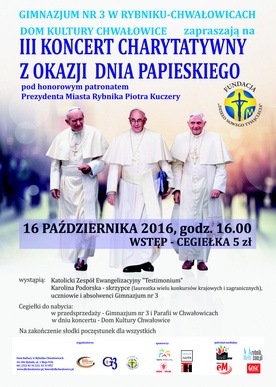 III Koncert Charytatywny z Okazji Dnia Papieskiego, Rybnik, 16 października