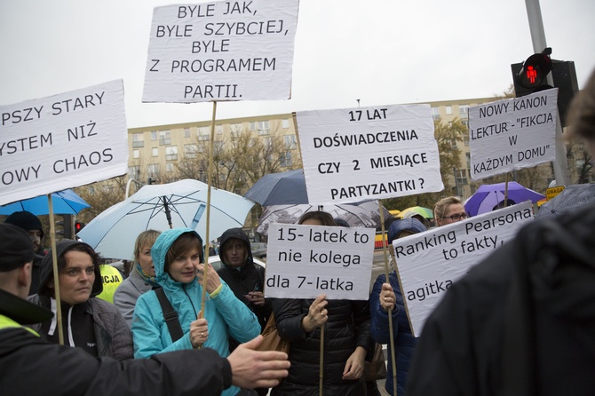 Protest przeciwko reformie edukacji