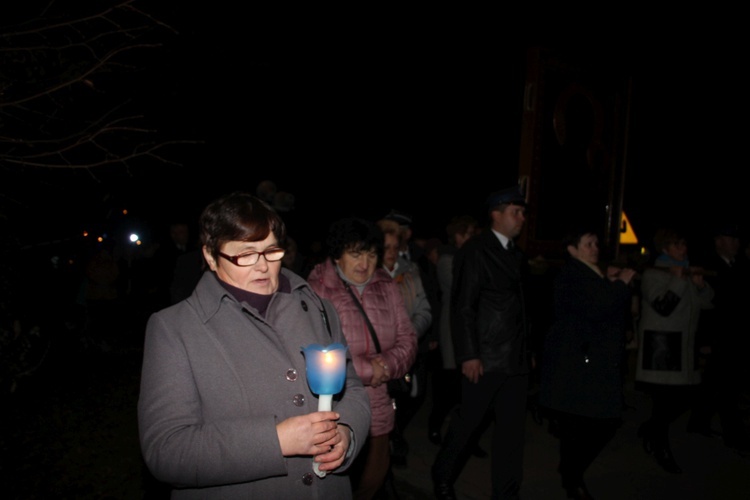 Powitanie ikony MB Częstochowskiej w parafii Grzymkowice-Byki