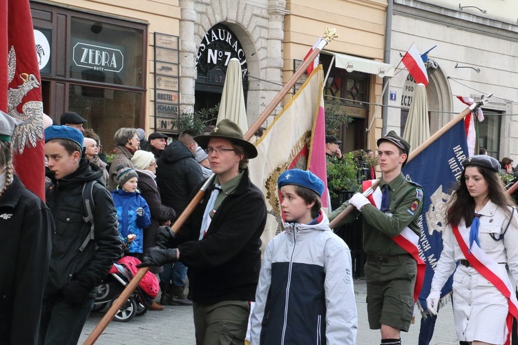 Pochód patriotyczny Kraków 11 listopada 2016