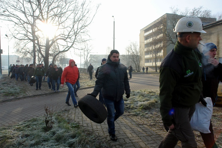 Protest górników KWK Makoszowy