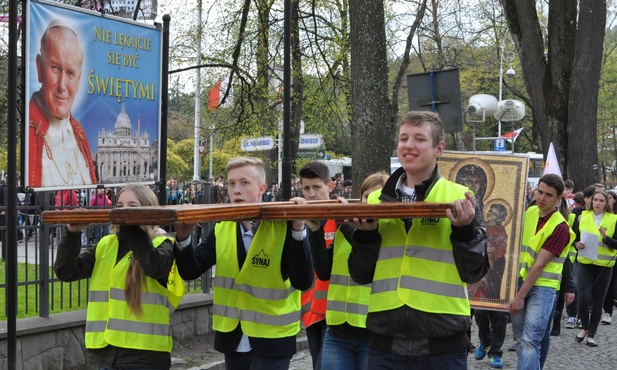 Znaki ŚDM w Krynicy