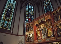 Witraż z Marcinem Lutrem w koszalińskiej katedrze