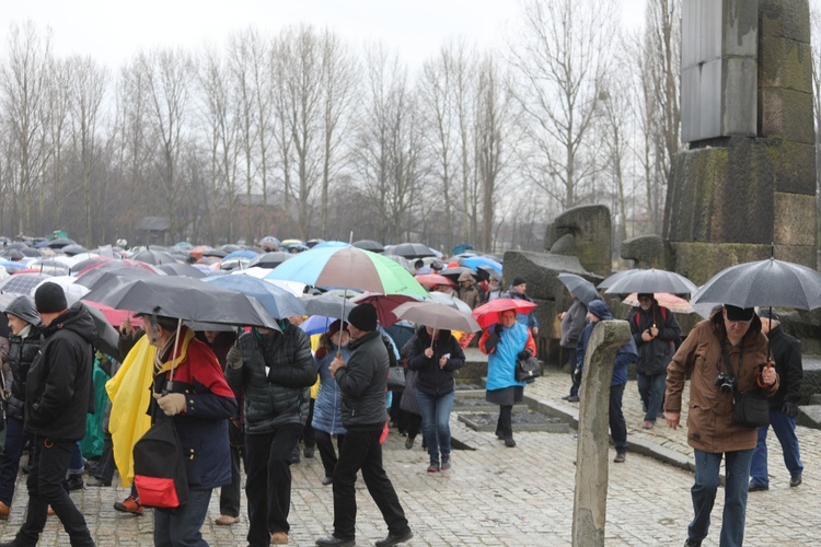 Droga Krzyżowa w intencji trzeźwości w byłym KL Birkenau 2017