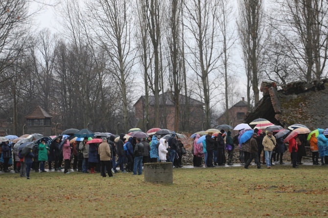 Droga Krzyżowa w intencji trzeźwości w byłym KL Birkenau 2017