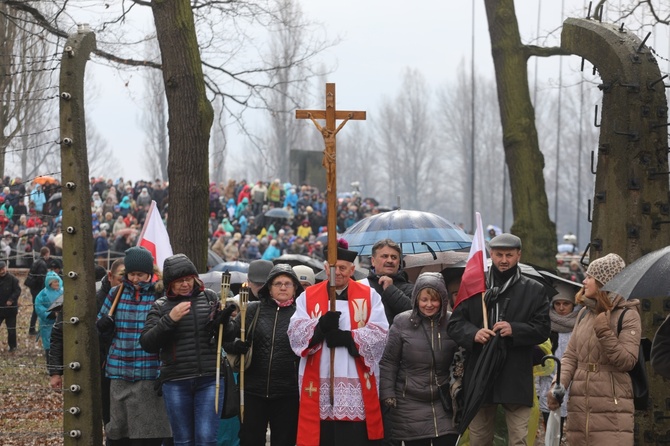 Droga Krzyżowa w intencji trzeźwości w byłym KL Birkenau 2017