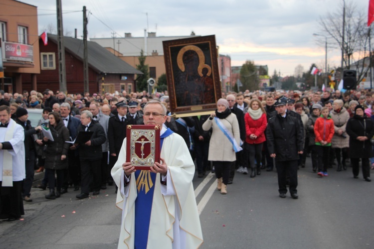 Powitanie ikony MB Częstochowskiej w parafii św. Józefa Robotnika w Sochaczewie