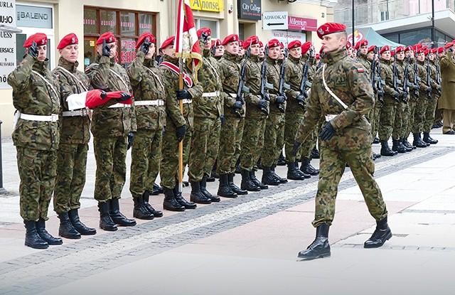 ▲	Żandarmeria Wojskowa dba o dyscyplinę w armii i pilnuje porządku publicznego.