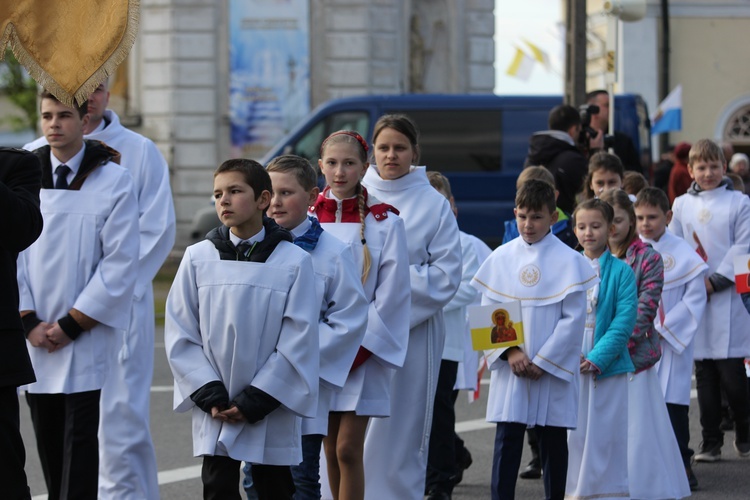 Powitanie ikony MB Częstochowskiej w Łaniętach